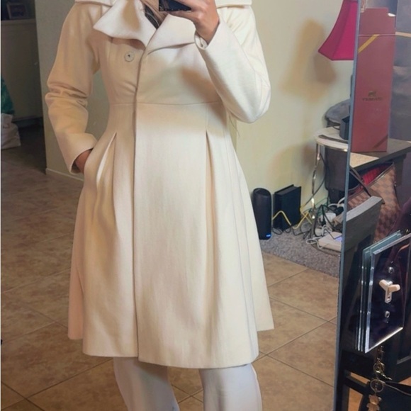 Nine West Cream Pea Coat Like NEW - Picture 4 of 12